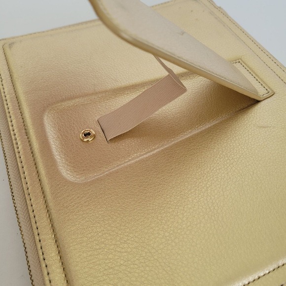 Michael Kors Gold Metalic Zipper Tablet Holder Protective Case 10x8 Ipad Fair - Picture 3 of 9